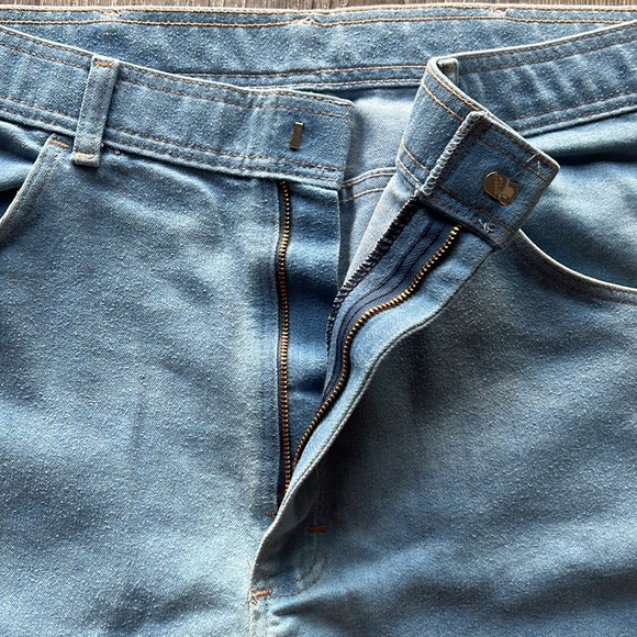 Vintage Wrangler Soft Blue Cotton Jean Pants Size 36x30 - Picture 5 of 10